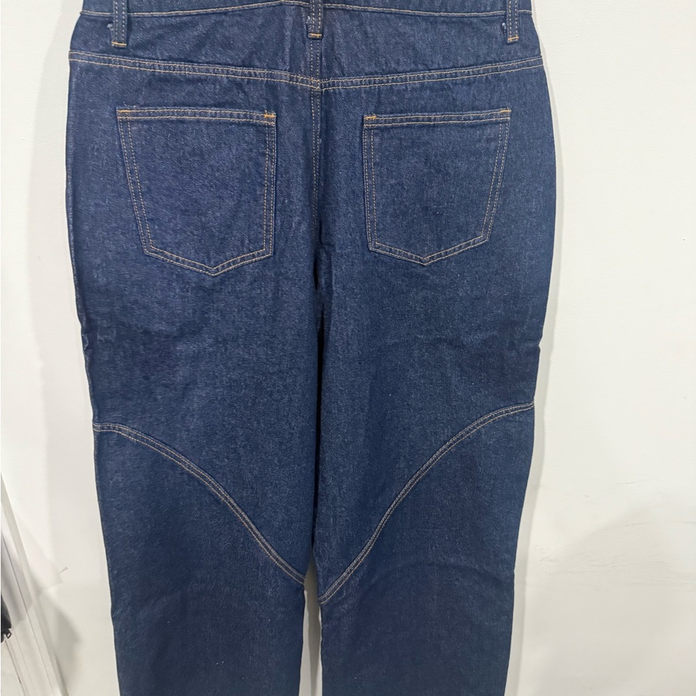 PrettyLittleThing Dark Blue Straight Leg Jeans